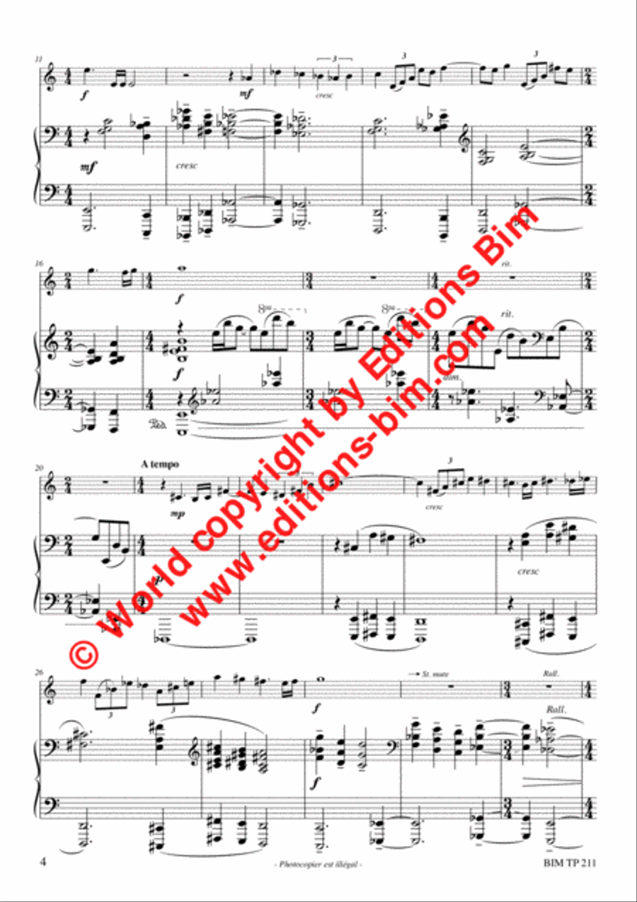 Four Miniatures Trumpet Solo scores gallery preview page 3