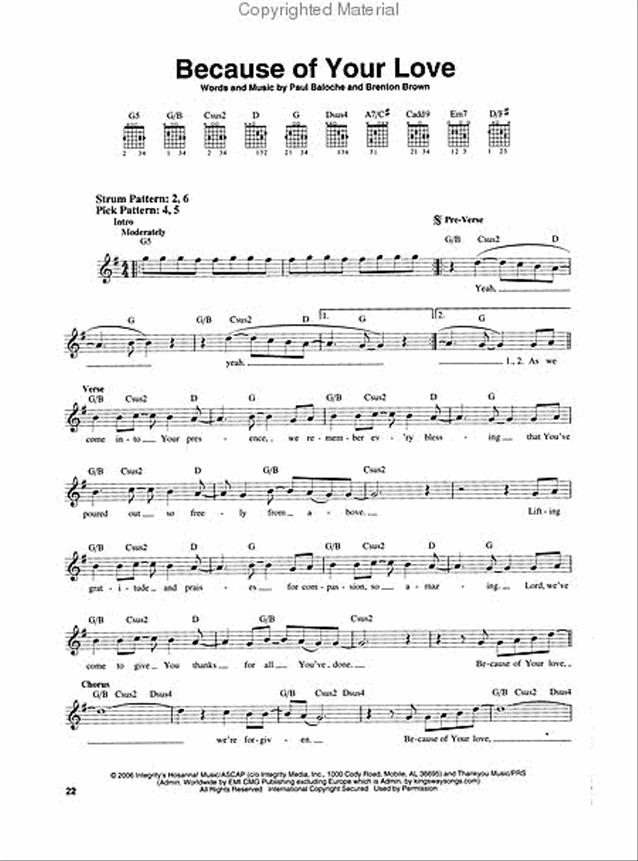 The Worship Book Easy Guitar scores gallery preview page 4