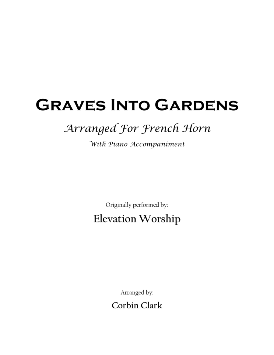 Graves Into Gardens Graves Into Gardens Horn scores gallery preview page 1