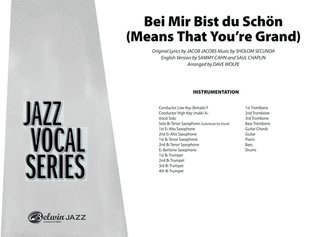 Bei Mir Bist Du Schon (Means That You're Grand): Score
