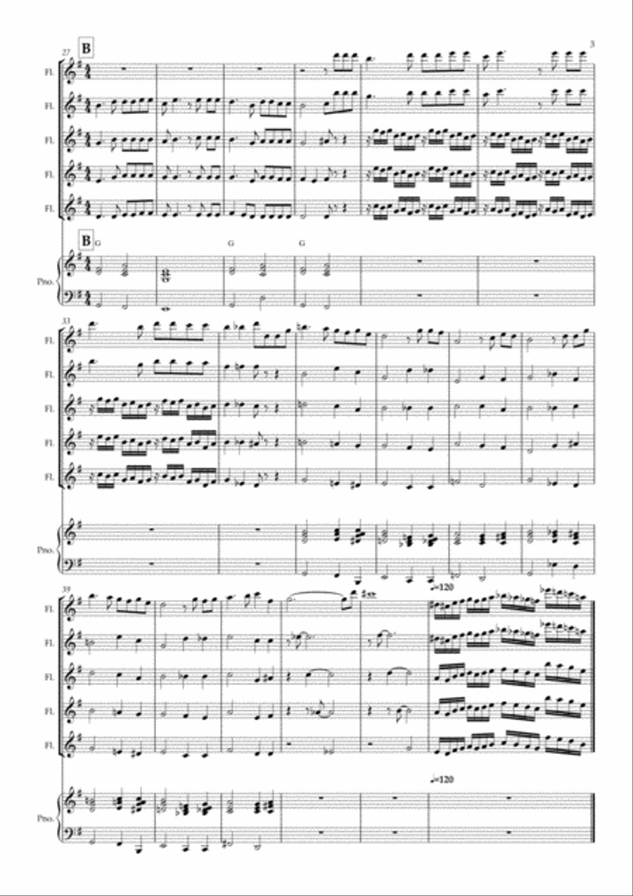 Amazing Grace/ Grandioso es tú Flute Solo scores gallery preview page 3