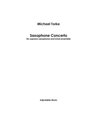 Book cover for Saxophone Concerto - score (wind ver.)