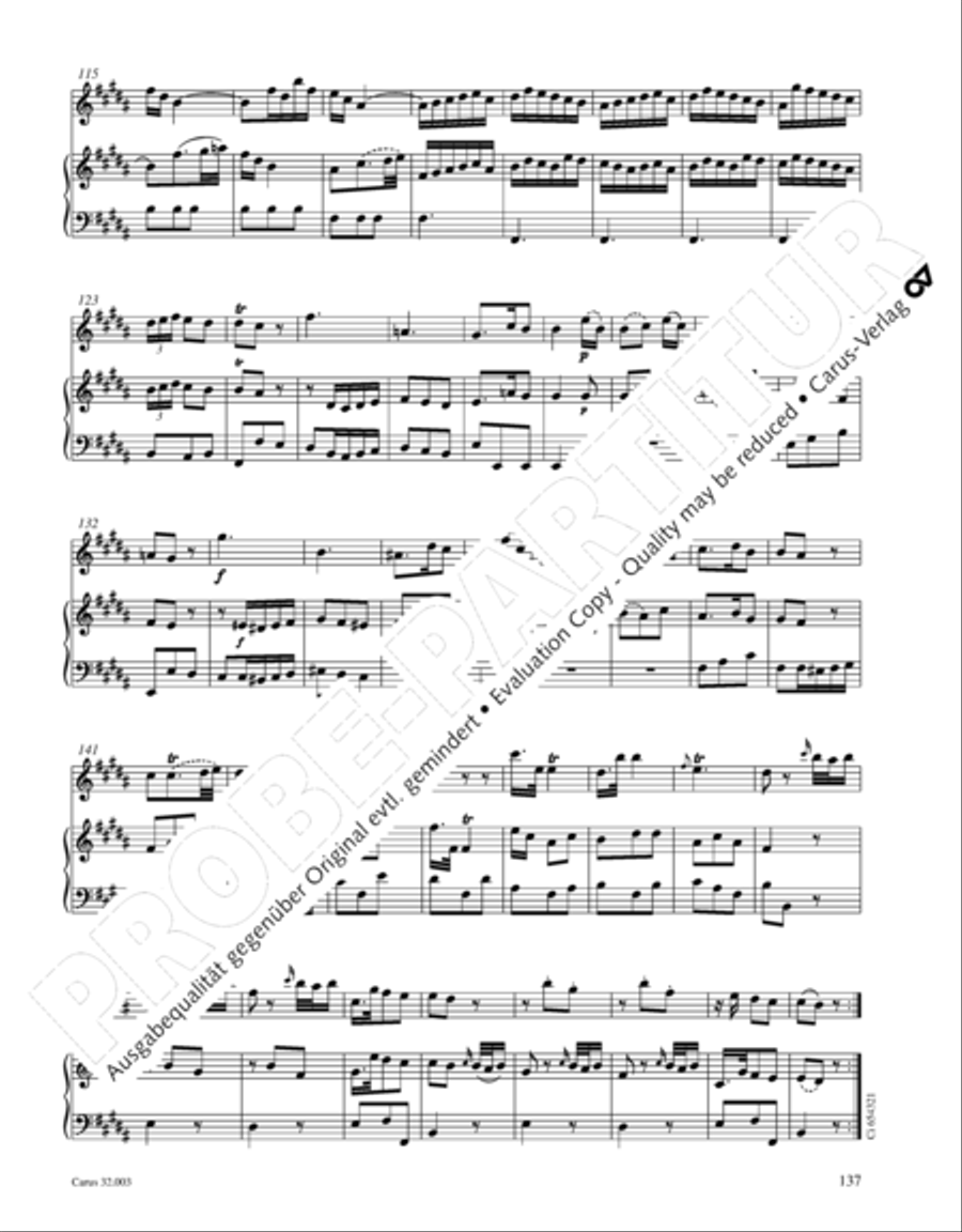 Gesamtausgabe Band 3 (Kammermusik: Duette, Solo- und Triosonaten) Score scores gallery preview page 158