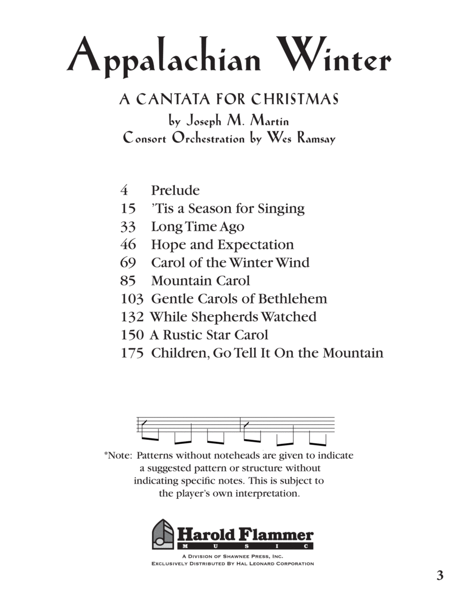 Appalachian Winter (A Cantata For Christmas) - Score Choir scores gallery preview page 1