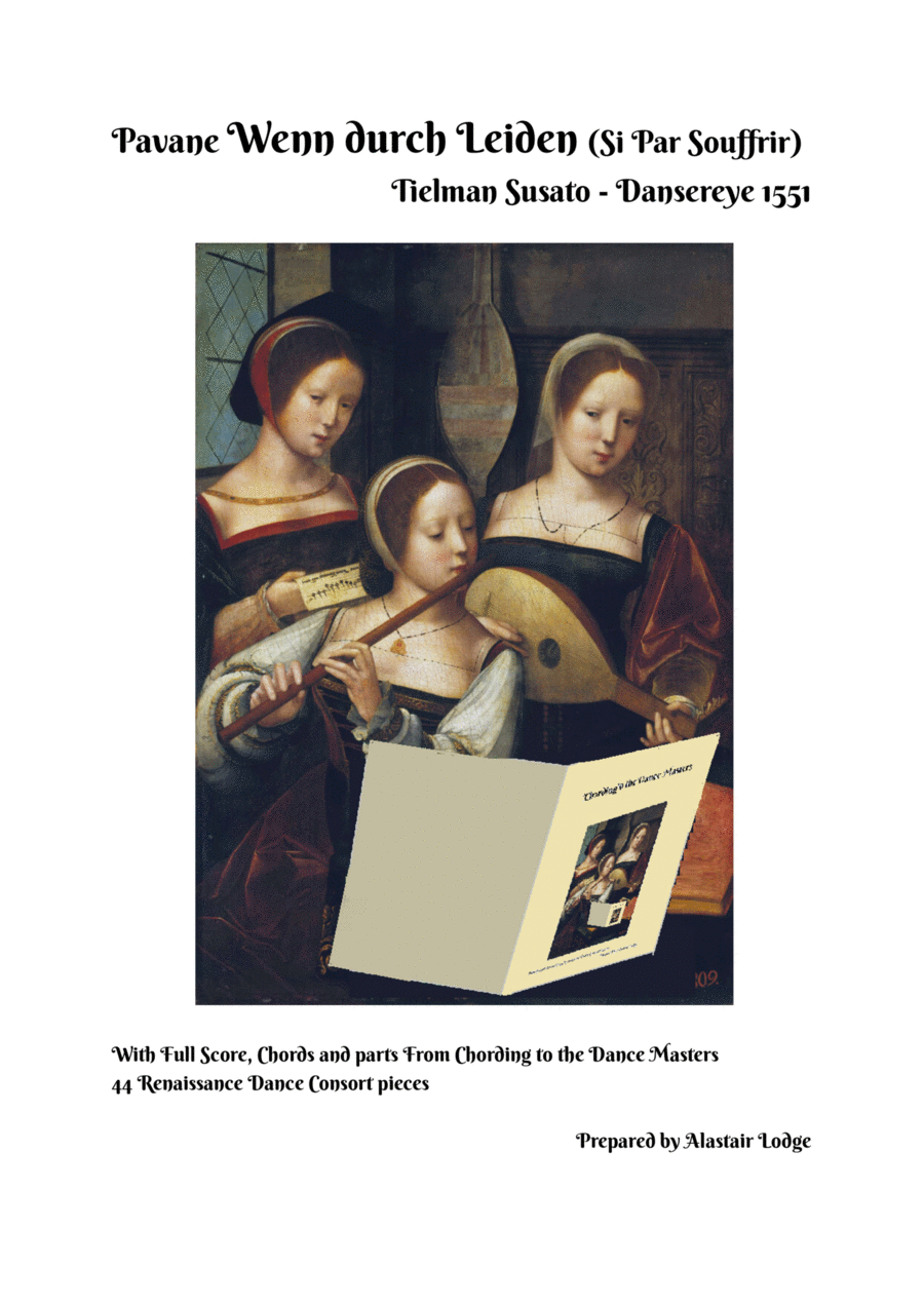 Pavane Wenn durch Leiden (Si Par Souffrir) - Tielman Susato - Dansereye 1551 Chamber Music scores gallery preview page 1