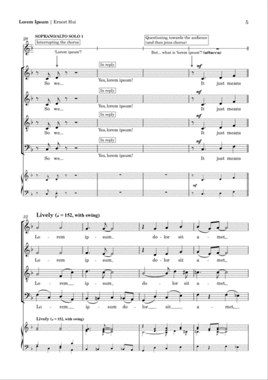 Lorem Ipsum (2011) Lorem Ipsum (2011) 4-Part scores gallery preview page 5