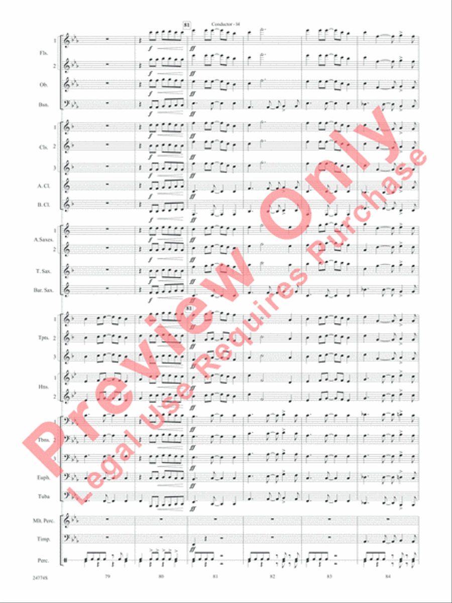 The Magnificent Seven Concert Band scores gallery preview page 17