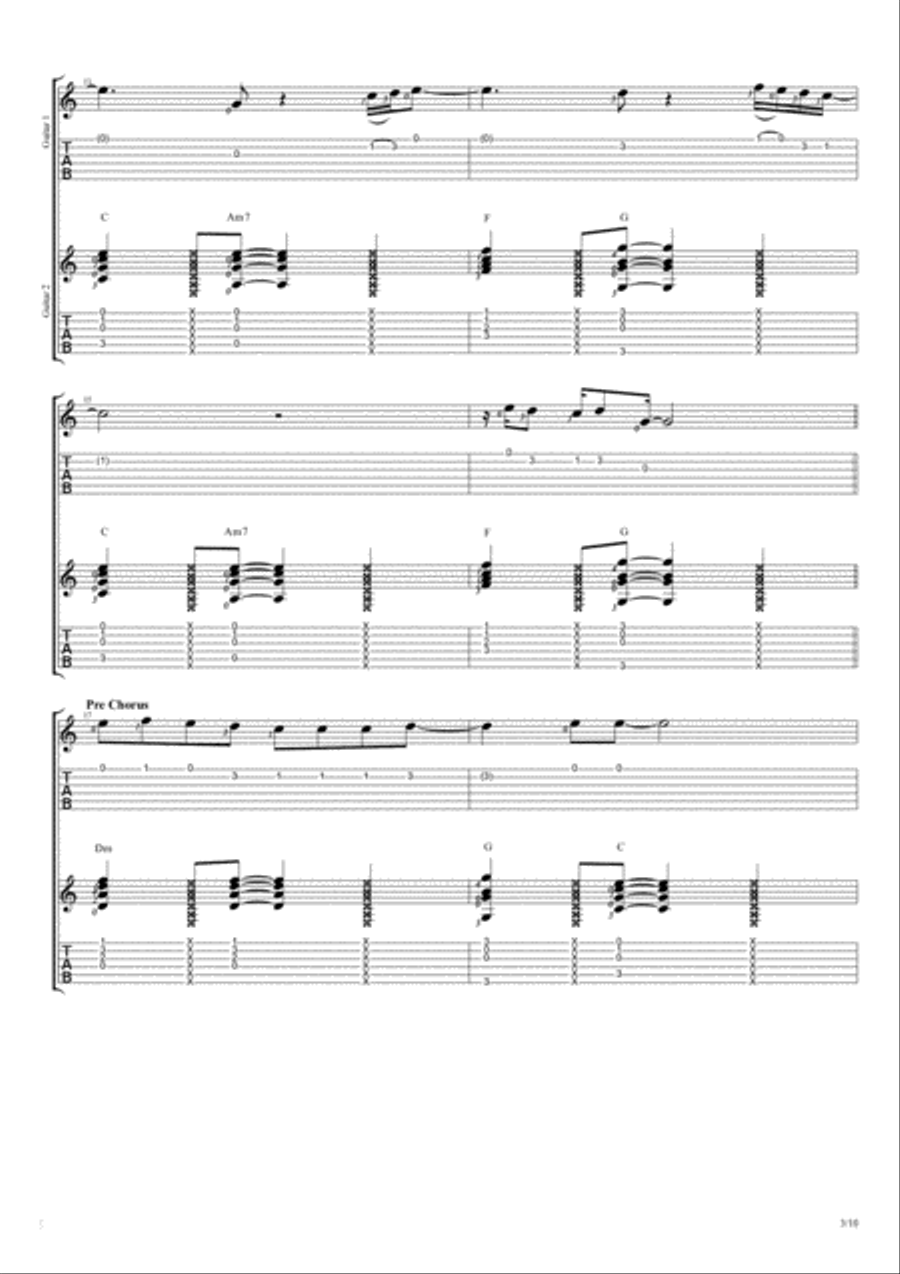 Thinking Out Loud Thinking Out Loud Electric Guitar scores gallery preview page 3