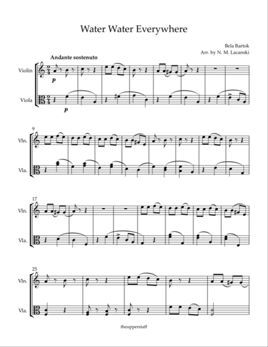 Water Water Everywhere String Duet scores gallery preview page 2
