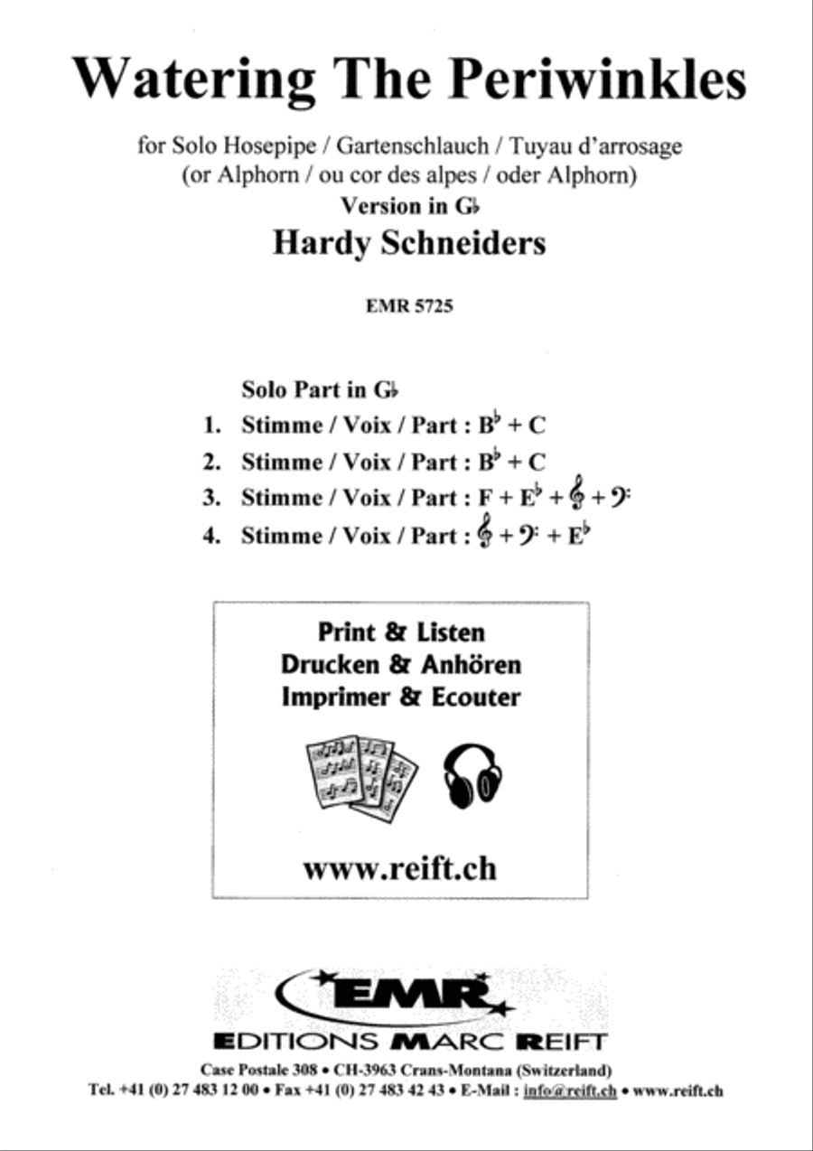 Watering The Periwinkles Brass Quartet scores gallery preview page 2