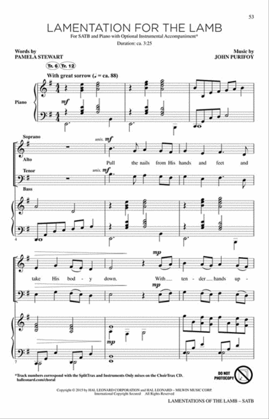 Lamentations of the Lamb 4-Part scores gallery preview page 7