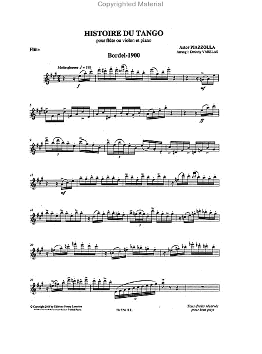Histoire Du Tango Flute scores gallery preview page 4