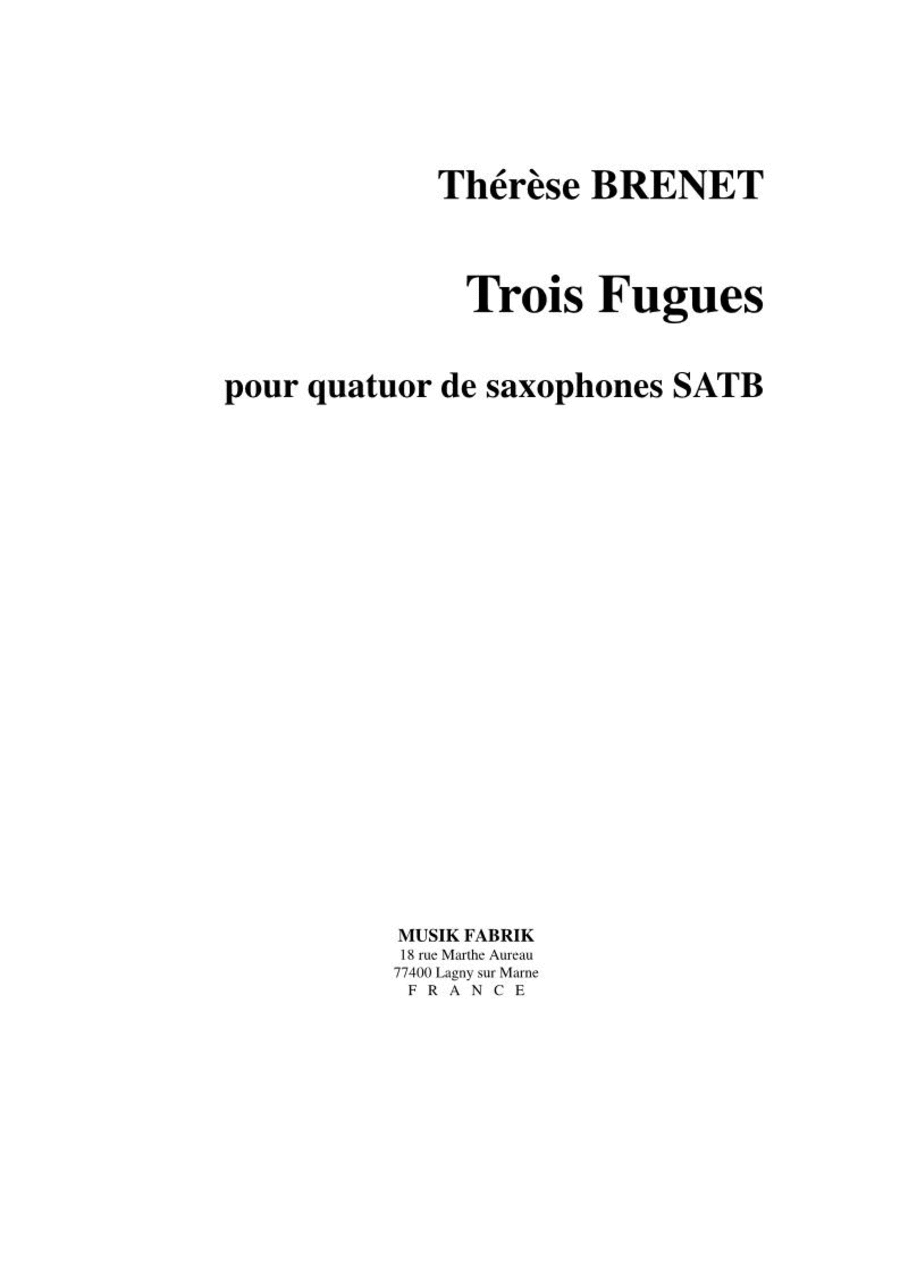 Three Fugues Saxophone Quartet scores gallery preview page 1