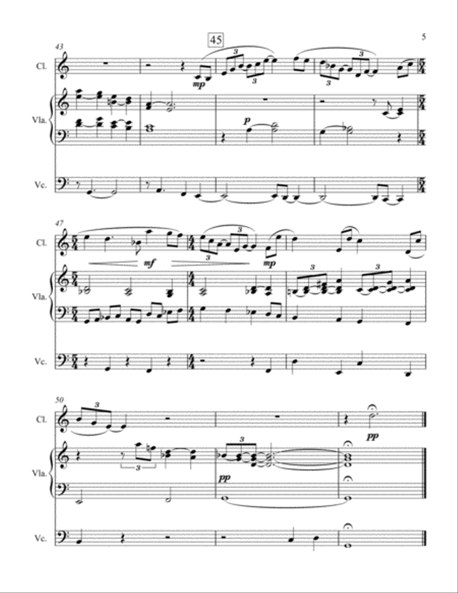 Meditation and Festive Celebration for Clarinet and Organ Woodwind Duet scores gallery preview page 5
