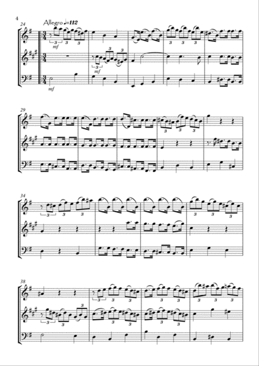 Trio Sonata No.10 Woodwind Trio scores gallery preview page 4