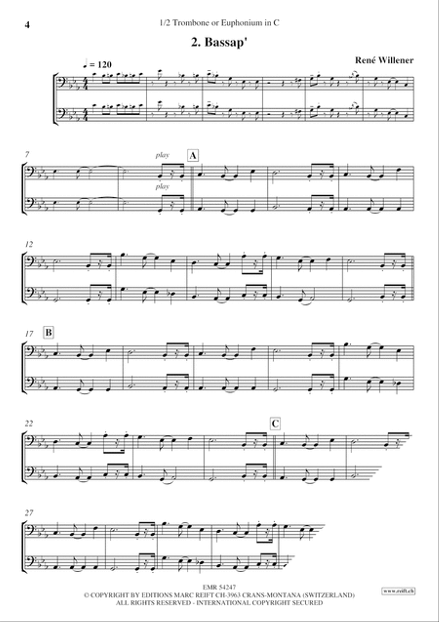 Happy Birthday Happy Birthday Trombone Duet scores gallery preview page 4