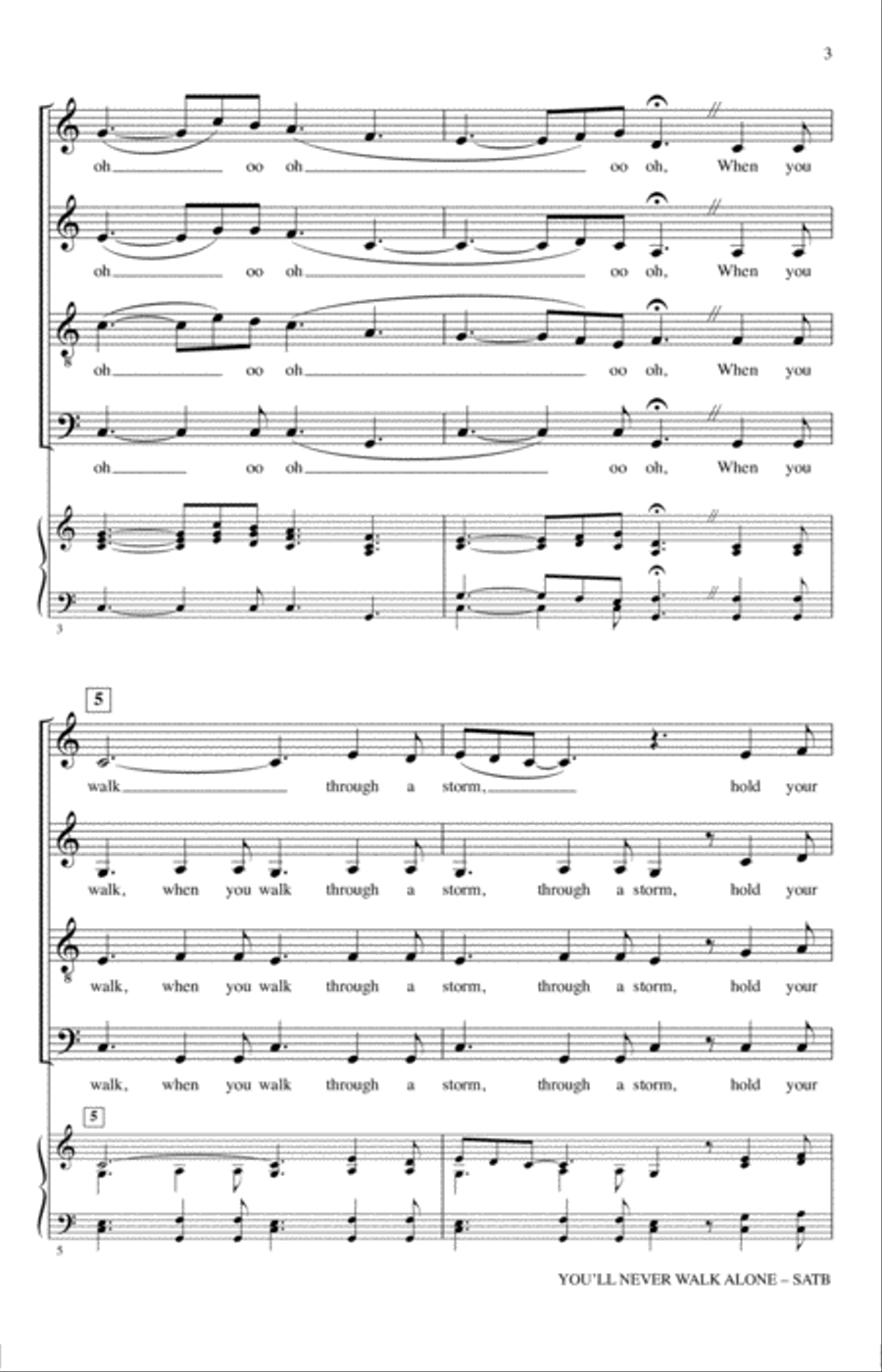 You'll Never Walk Alone (arr. Kirby Shaw) 4-Part scores gallery preview page 2