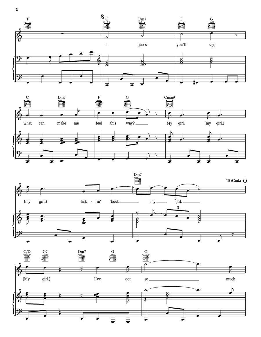 My Girl Acoustic Guitar scores gallery preview page 2