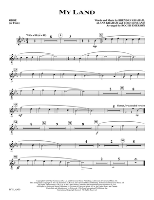 My Land (arr. Roger Emerson) - Oboe (Flute)