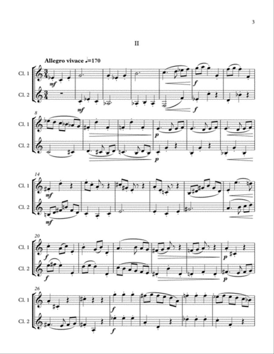 Clarinet Duet Clarinet Duet scores gallery preview page 3
