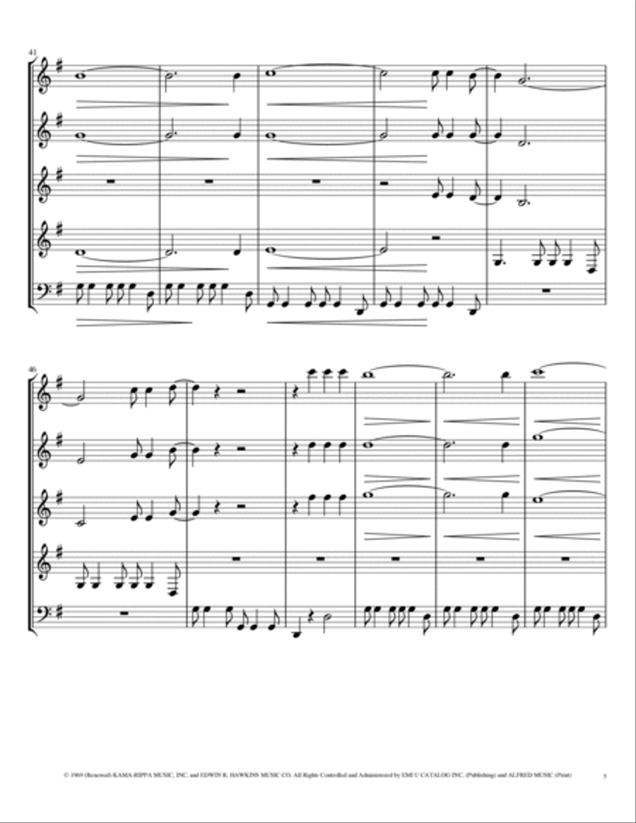 Oh Happy Day Oh Happy Day Woodwind Quintet scores gallery preview page 5