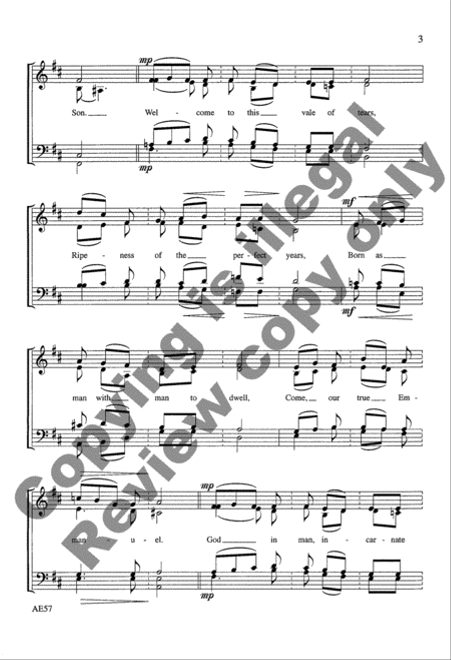 Savior of the Nations, Come 4-Part scores gallery preview page 8