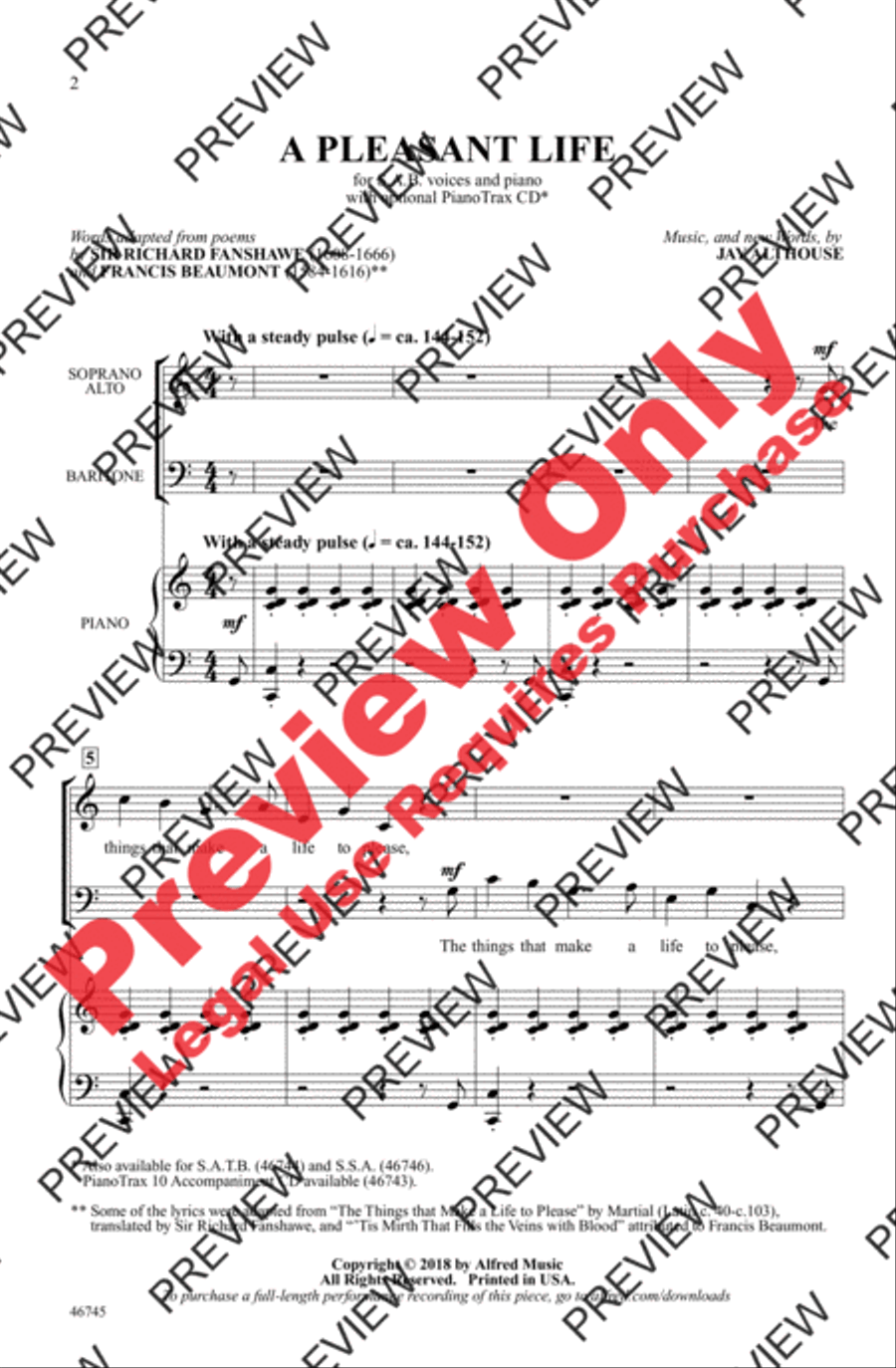 A Pleasant Life A Pleasant Life 3-Part scores gallery preview page 2