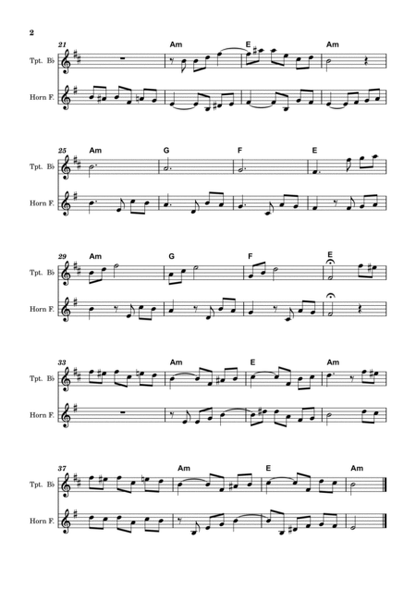 Fur Elise - Beethoven Trumpet and Horn (Score and Chords) image number null