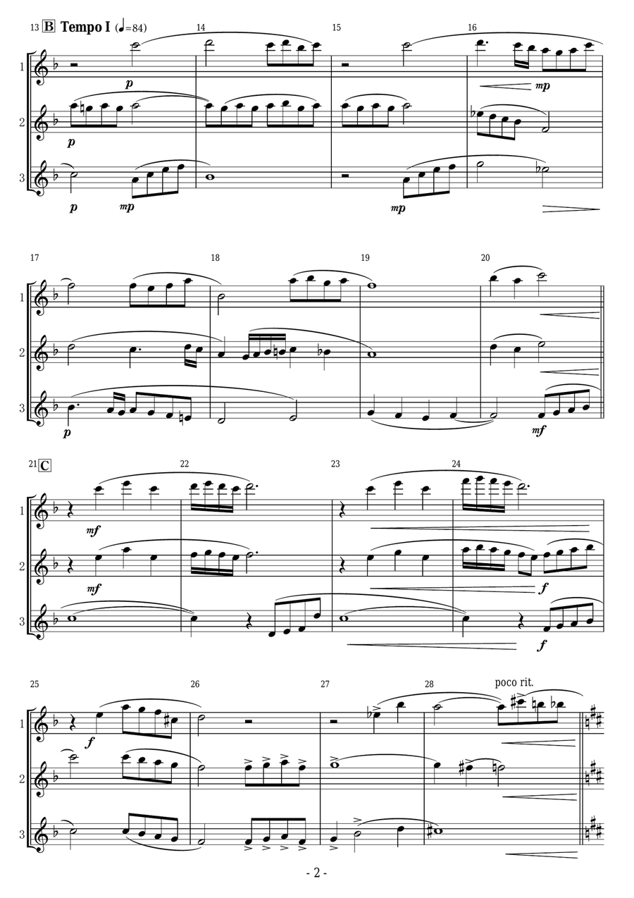 Beauty And The Beast Woodwind Trio scores gallery preview page 2