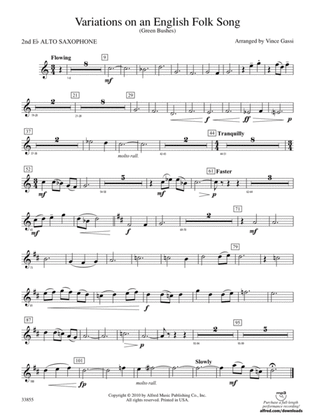 Variations on an English Folk Song: 2nd E-flat Alto Saxophone