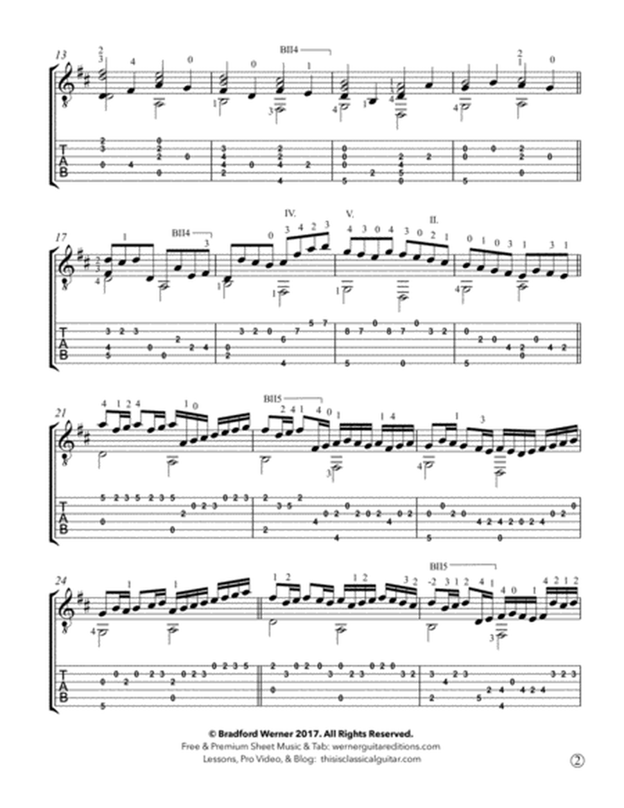 Canon in D by Pachelbel for Guitar