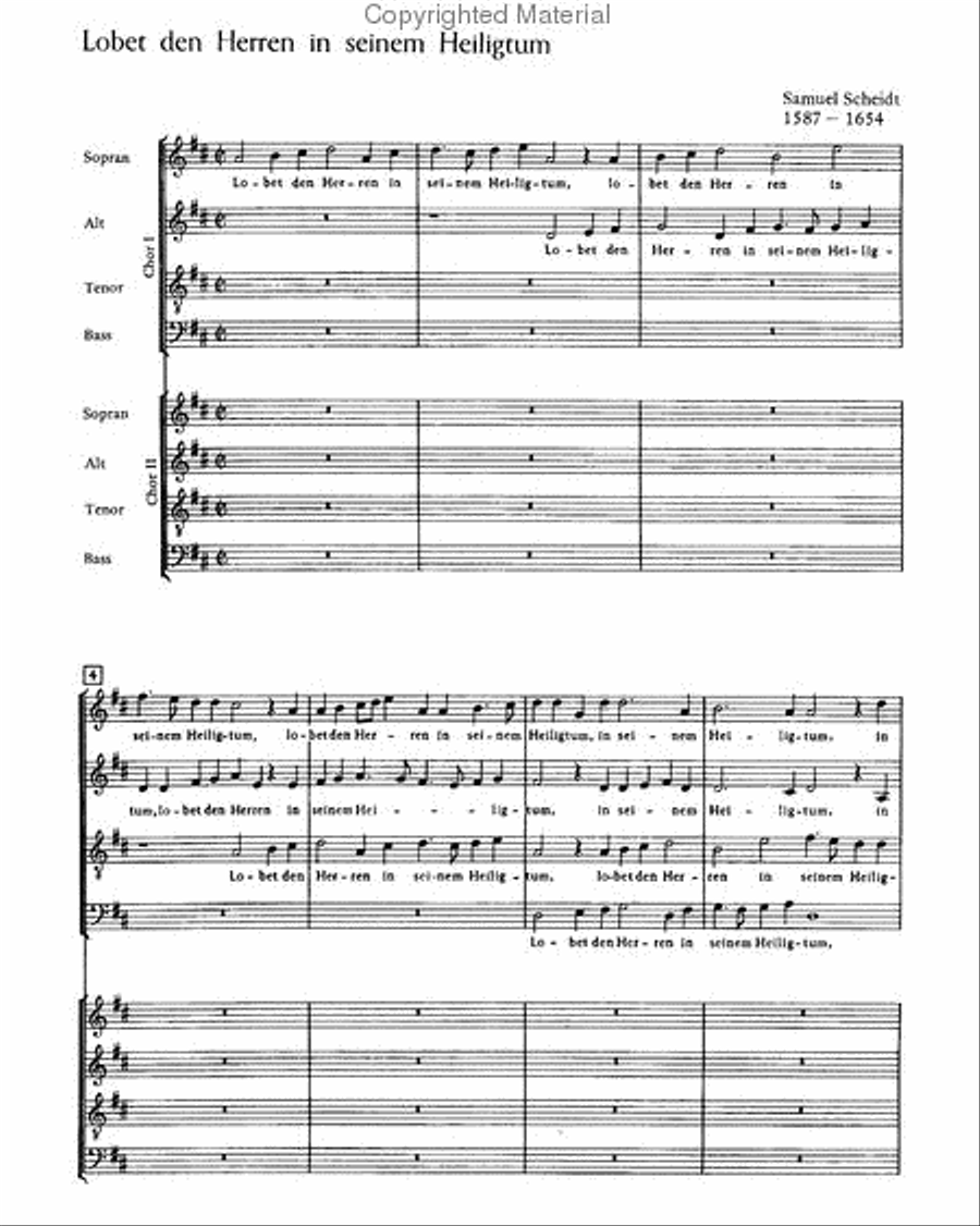 Lobet den Herren in seinem Heiligtum 4-Part scores gallery preview page 18