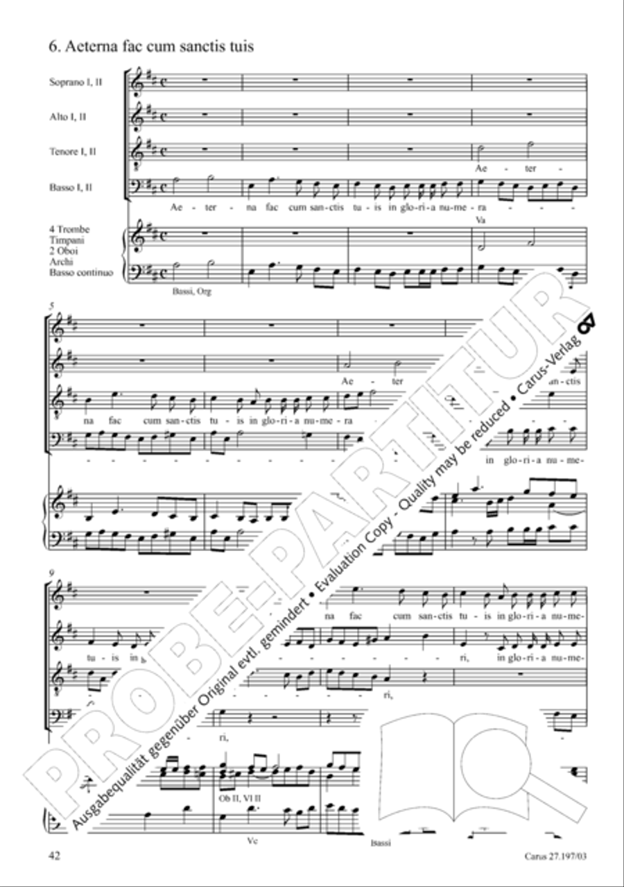 Te Deum in D a due cori SSATB scores gallery preview page 42