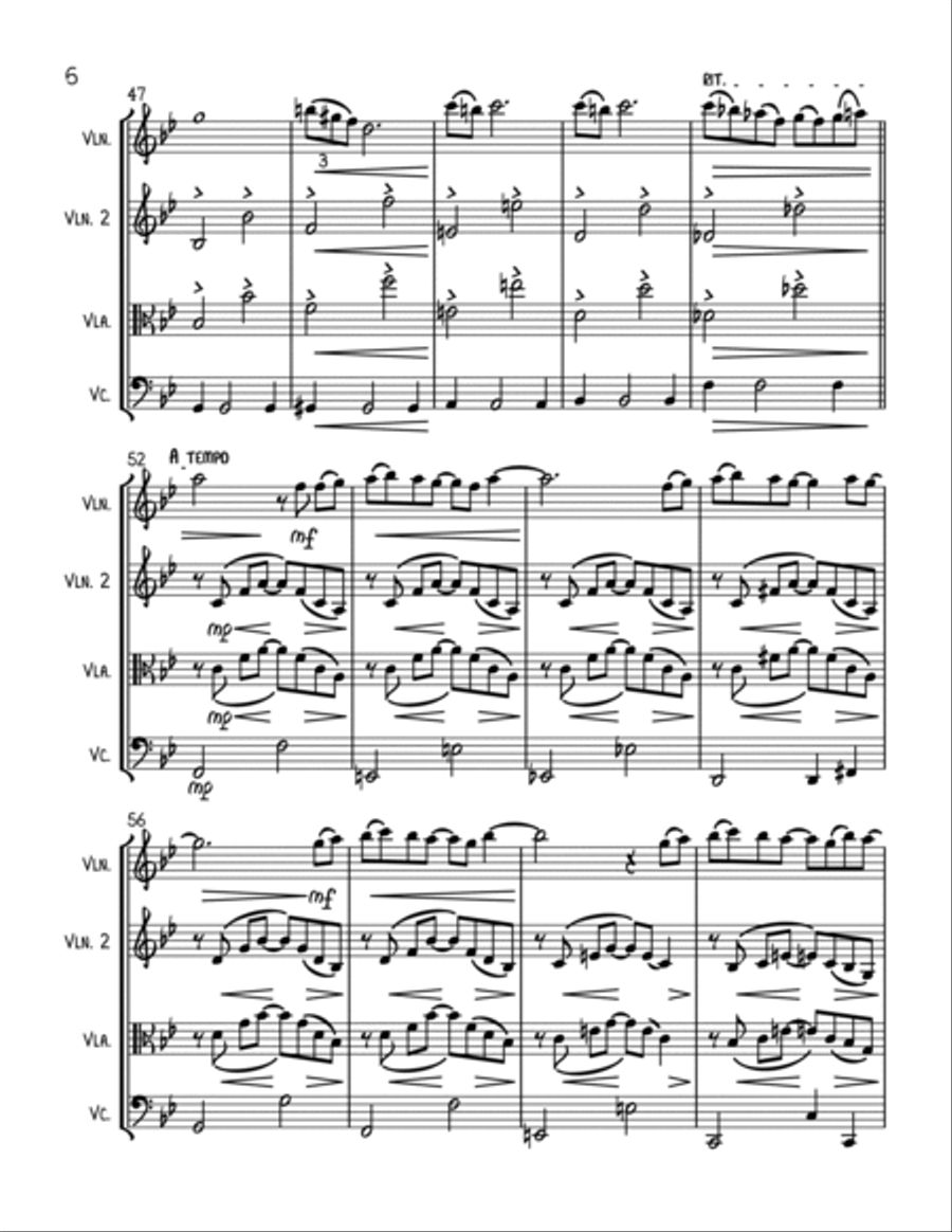 Life On Mars String Trio scores gallery preview page 6