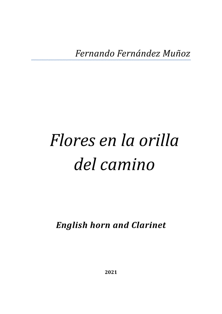 Flores en la orilla del camino Woodwind Duet scores gallery preview page 1