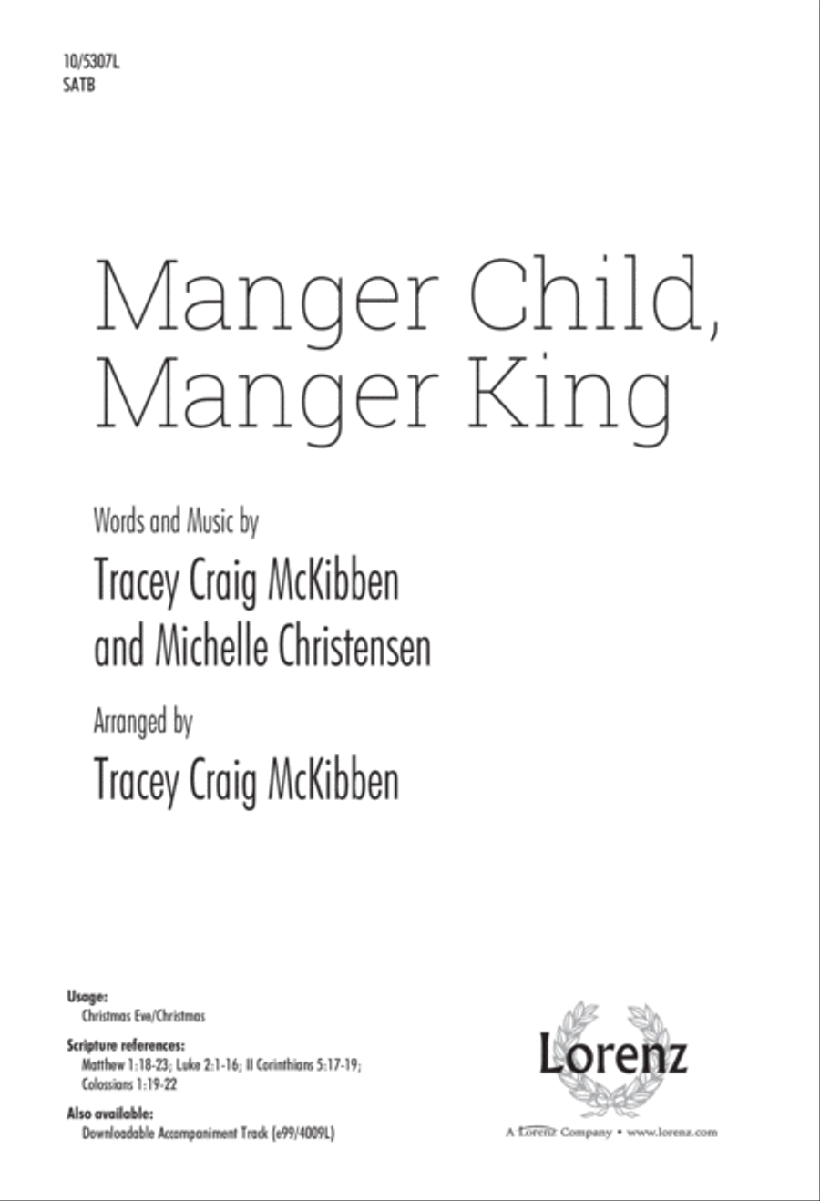 Manger Child, Manger King 4-Part scores gallery preview page 1