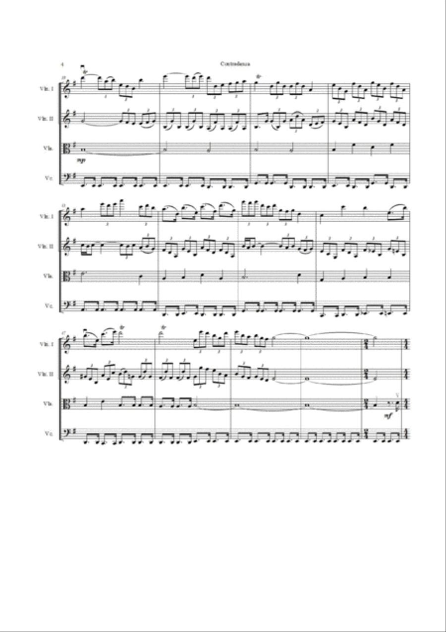 Contradanza String Quartet scores gallery preview page 4
