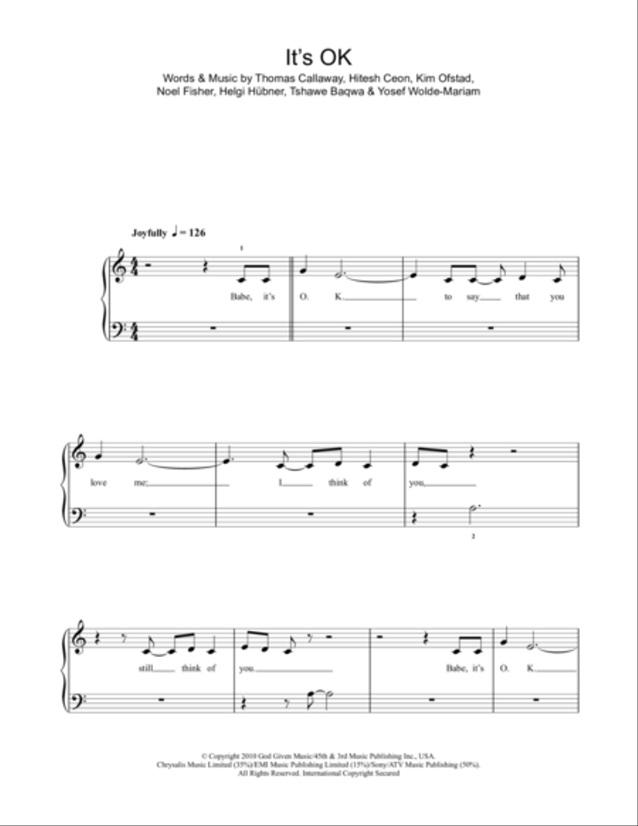 It's OK Voice scores gallery preview page 1