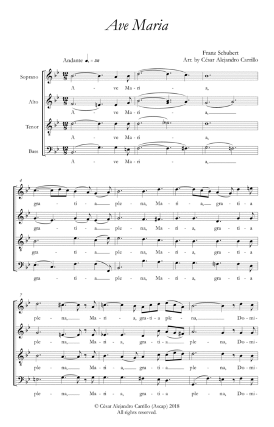 Ave Maria [Schubert] Divisi scores gallery preview page 3