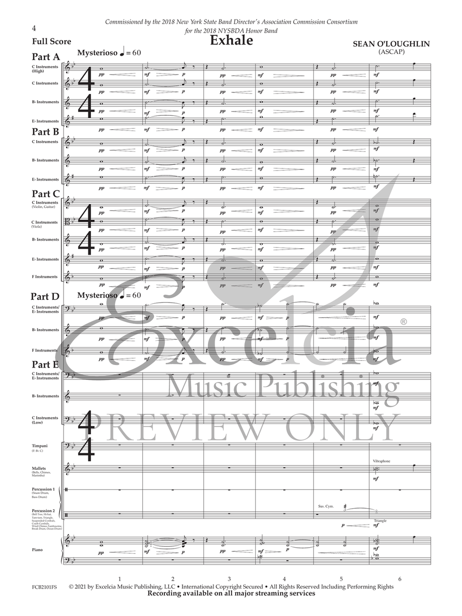Exhale (Score) Concert Band scores gallery preview page 5