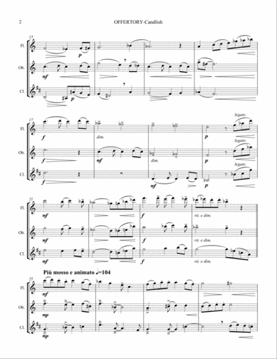 Offertory for Woodwind Trio Woodwind Trio scores gallery preview page 2
