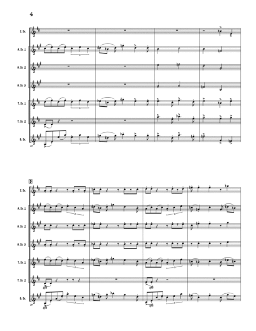Octopus Tanz (Saxophone Septet) Woodwind Ensemble scores gallery preview page 4