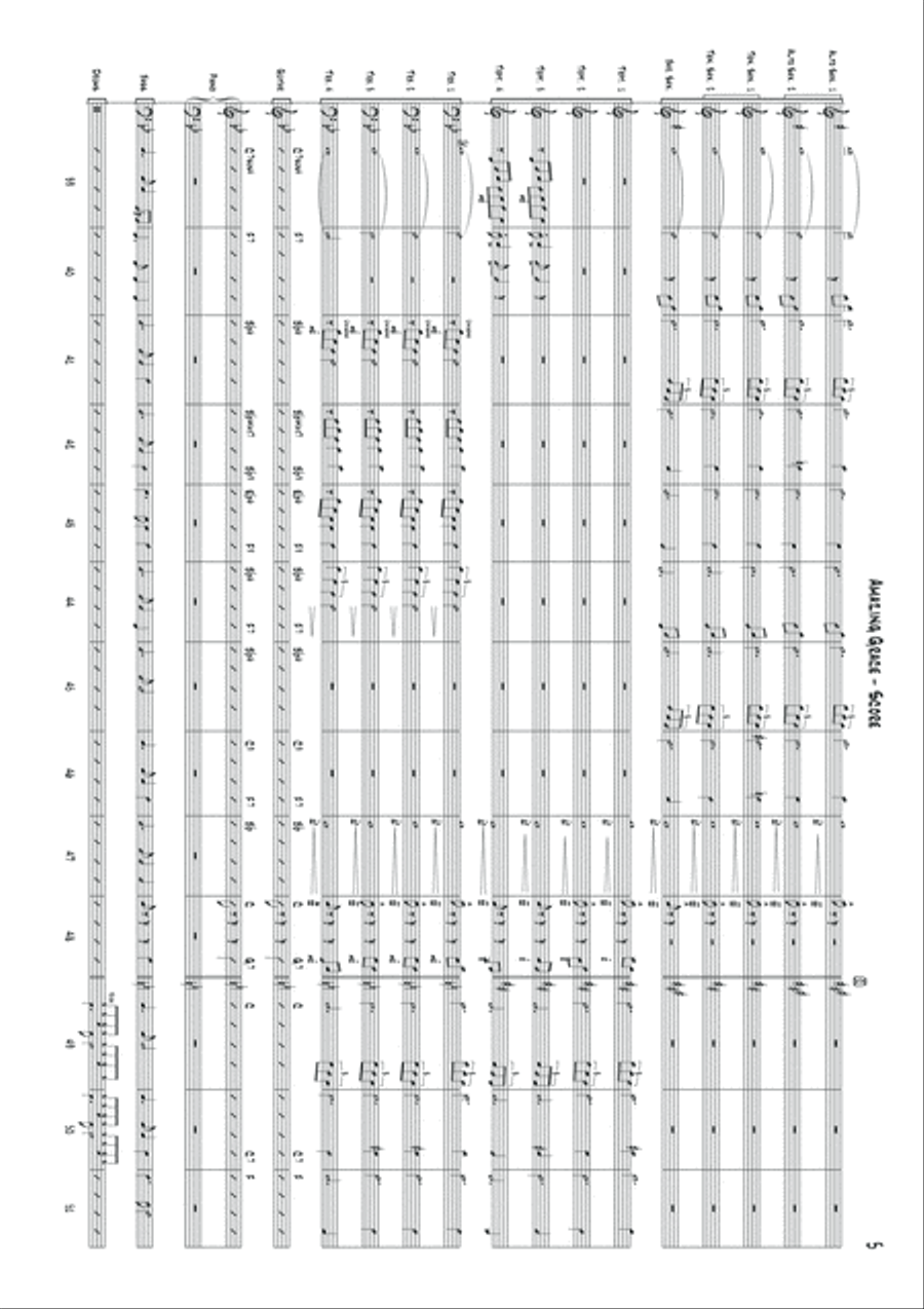 Amazing Grace Jazz Ensemble scores gallery preview page 5