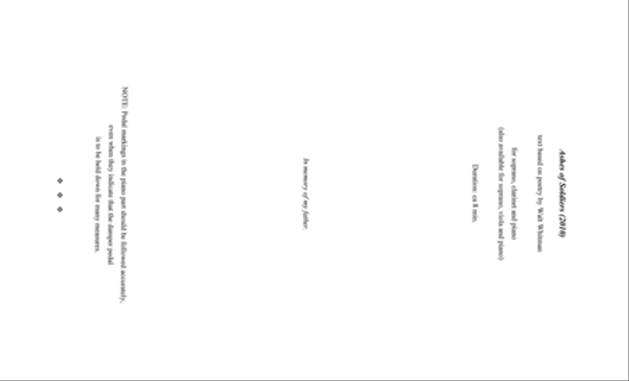 Ashes of Soldiers (2010) Chamber Music scores gallery preview page 2