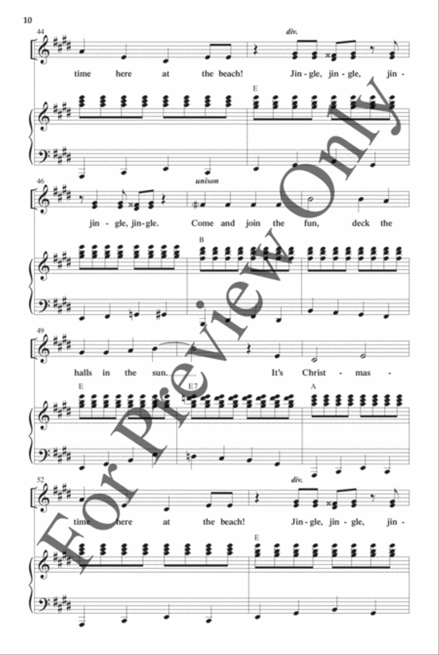 Jingle Bell Beach - Choral Book Choir scores gallery preview page 11