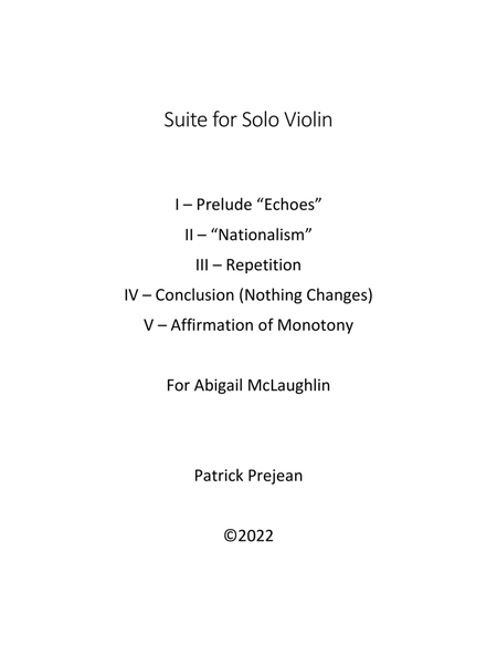 Suite for Solo Violin