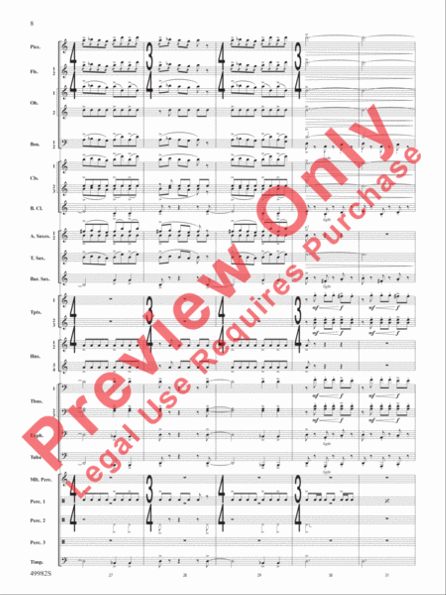 Midnight Ride Concert Band scores gallery preview page 9