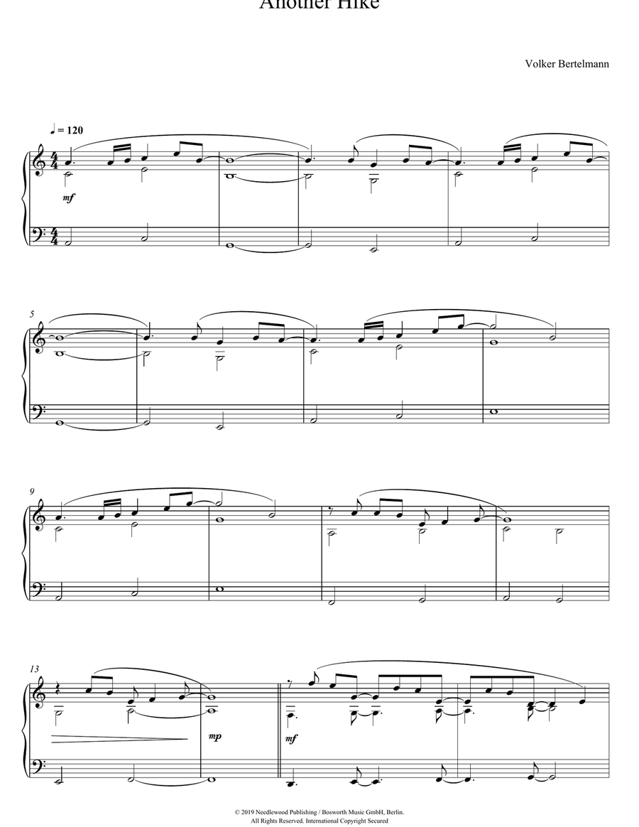 Another Hike Another Hike Piano Solo scores gallery preview page 1