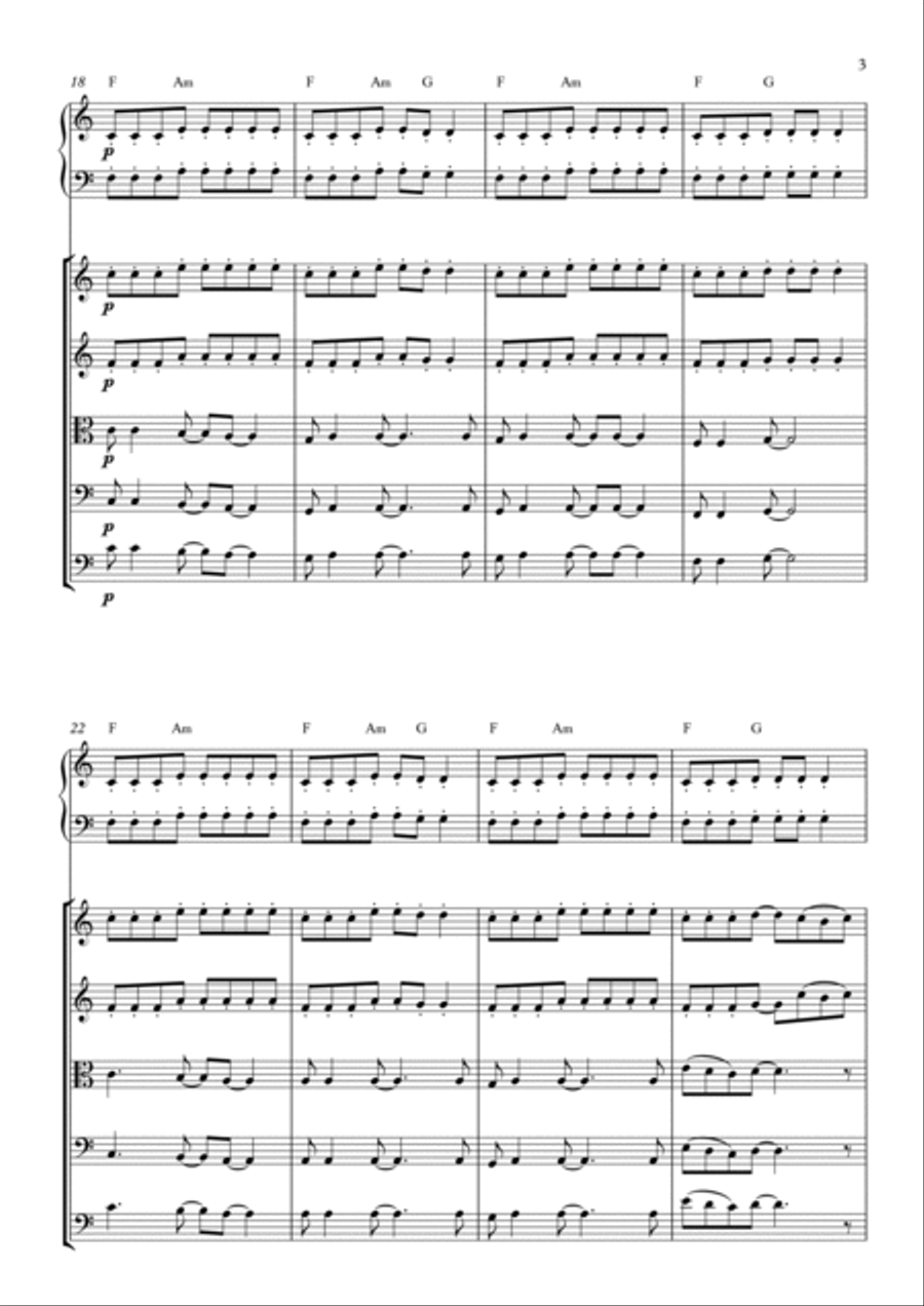 Rock You Like A Hurricane String Quintet scores gallery preview page 3