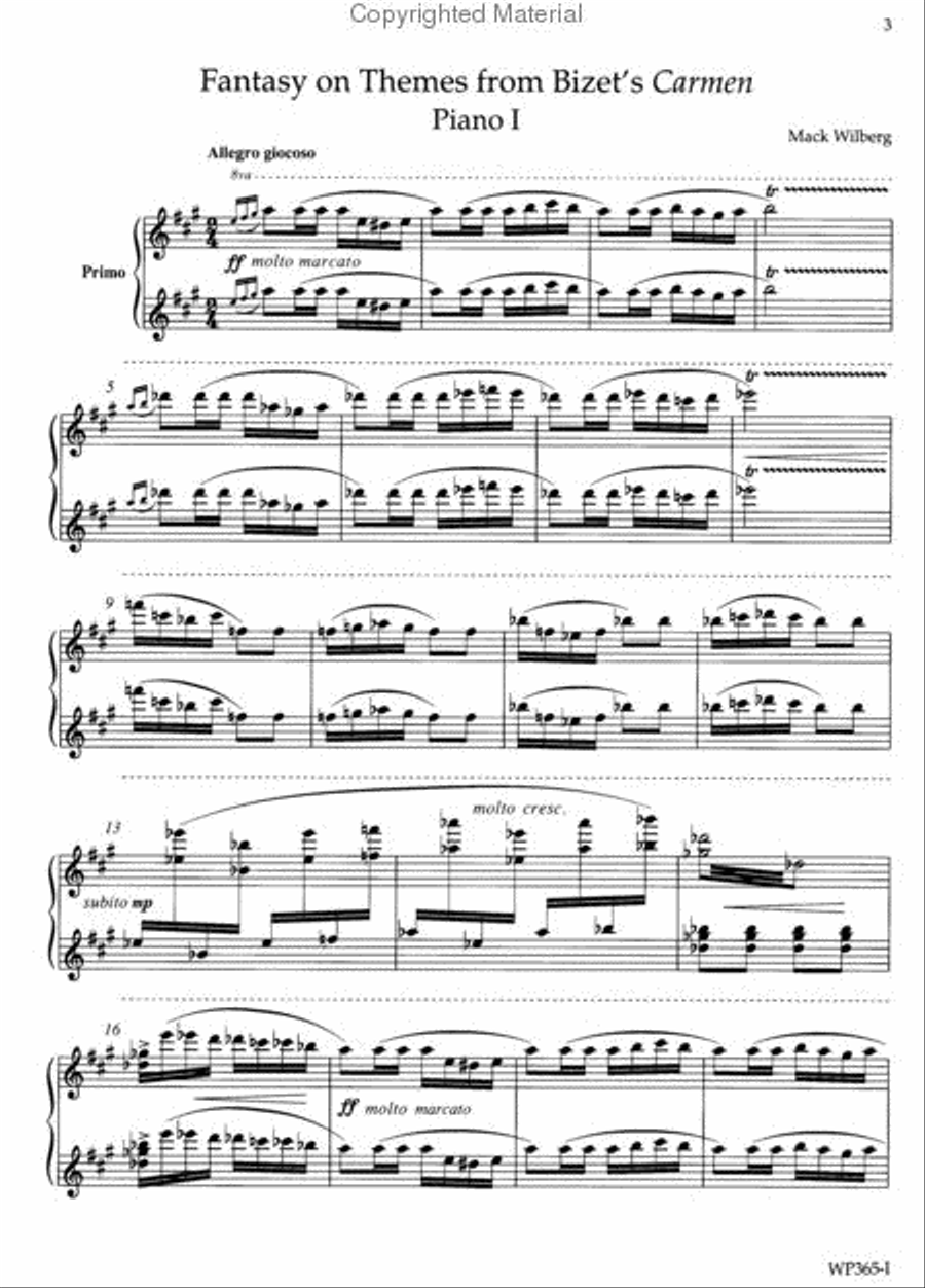Fantasy on Themes From Bizet's Carmen Piano scores gallery preview page 3